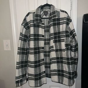 H&M men’s plaid overcoat